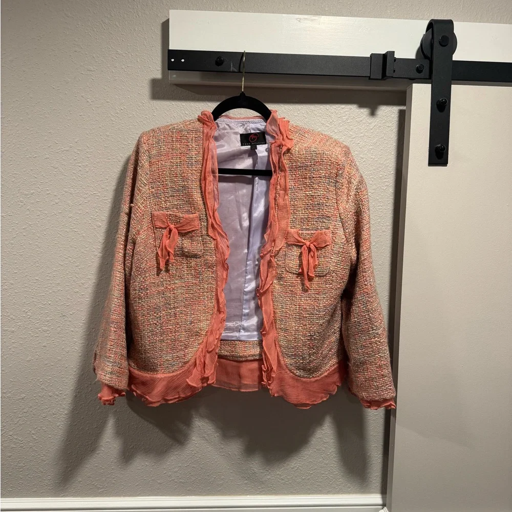 Korean Ruffle blazer size 12 - Picture 1 of 4